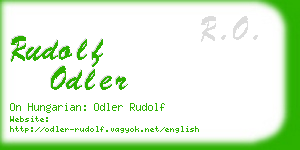 rudolf odler business card